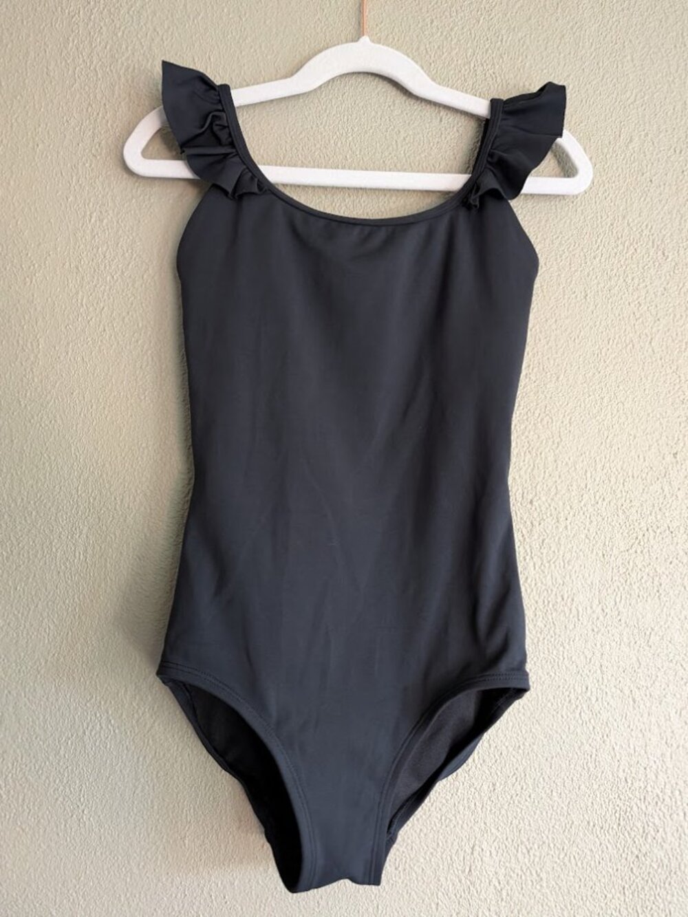 Jo+Jax Ruffled Up Leotard in Black | Youth Large (YL)